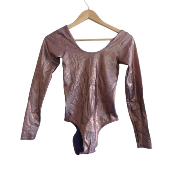 FREEDOM RAVE WEAR Athena New York Bodysuit in Pink Metallic Festival Size XS NWT - Picture 1 of 16